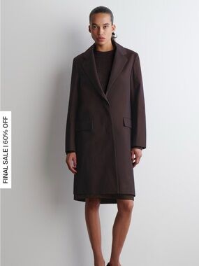 COS Tailored Cotton Long Coat size 10 NWT
